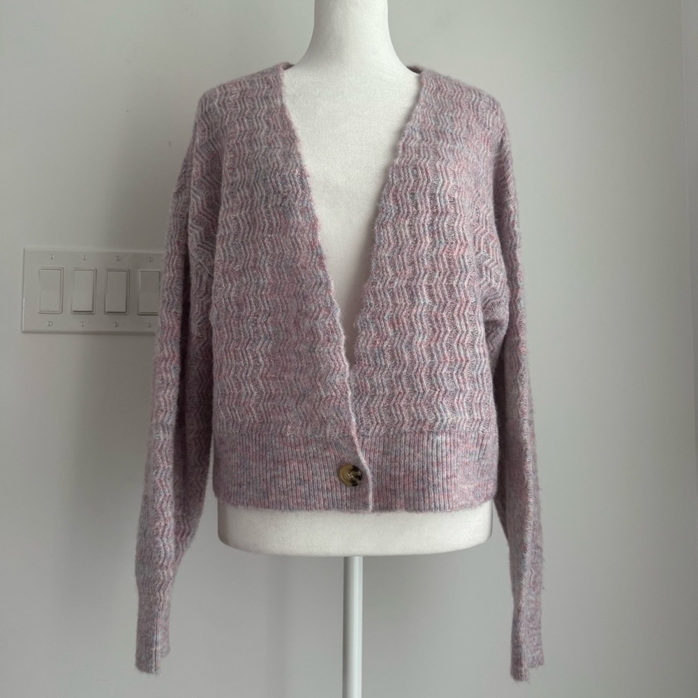 Willow & Wind Wool Blend Lightweight Knit Cardigan Women’s Size M NEW Purple